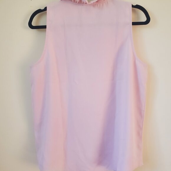 J Crew Women's light pink sleeveless top ruffle details SIZE - M - Picture 2 of 13
